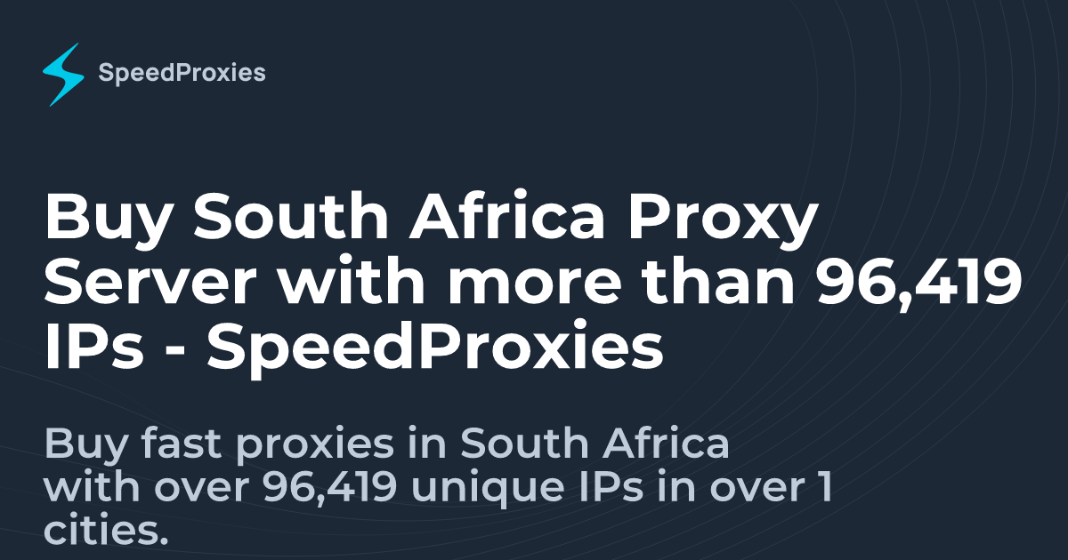 south africa proxy